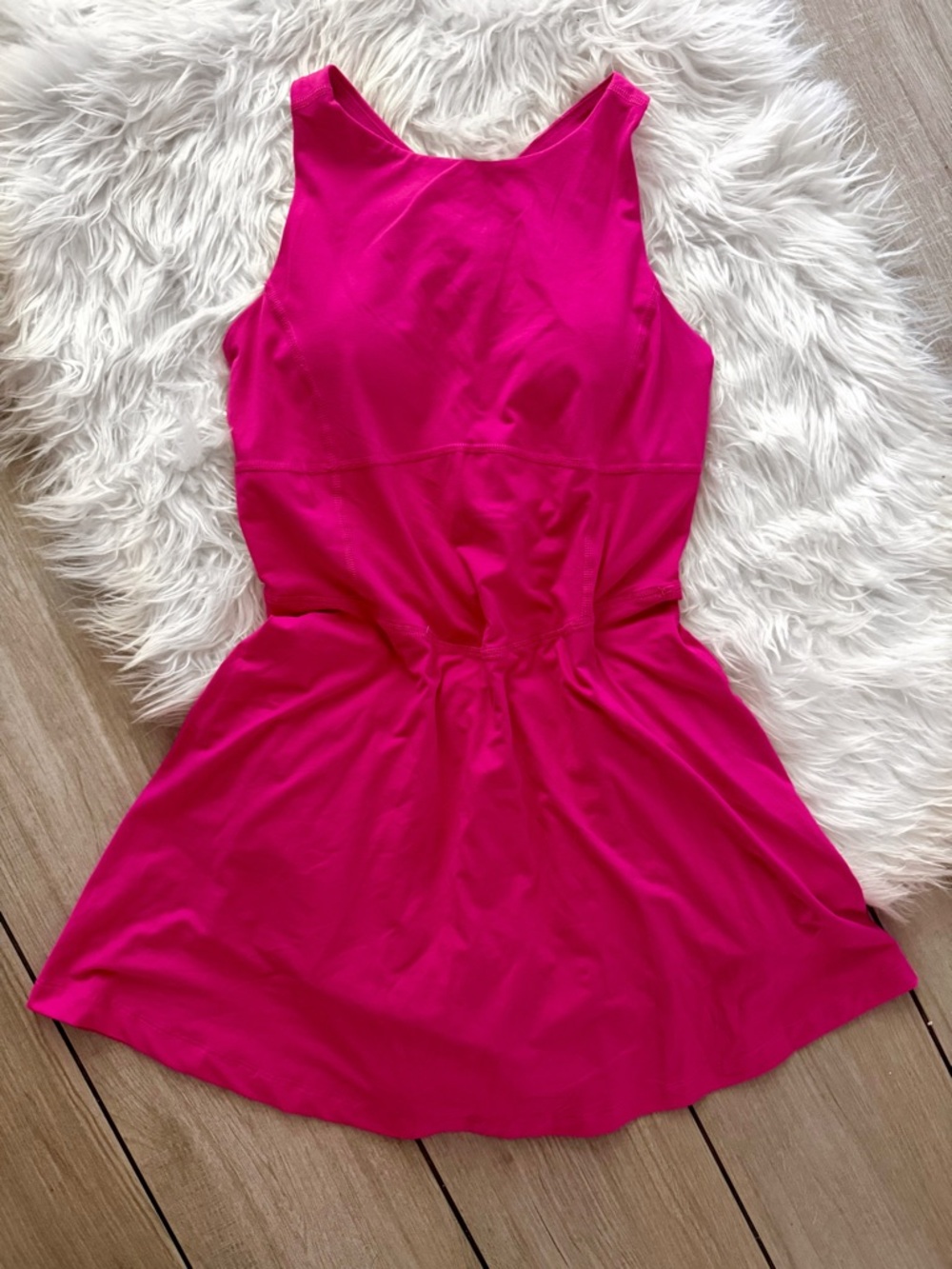 Rae Mode (Amazon) Sleeveless Fuchsia Pink Mini Dress with Flared Skirt